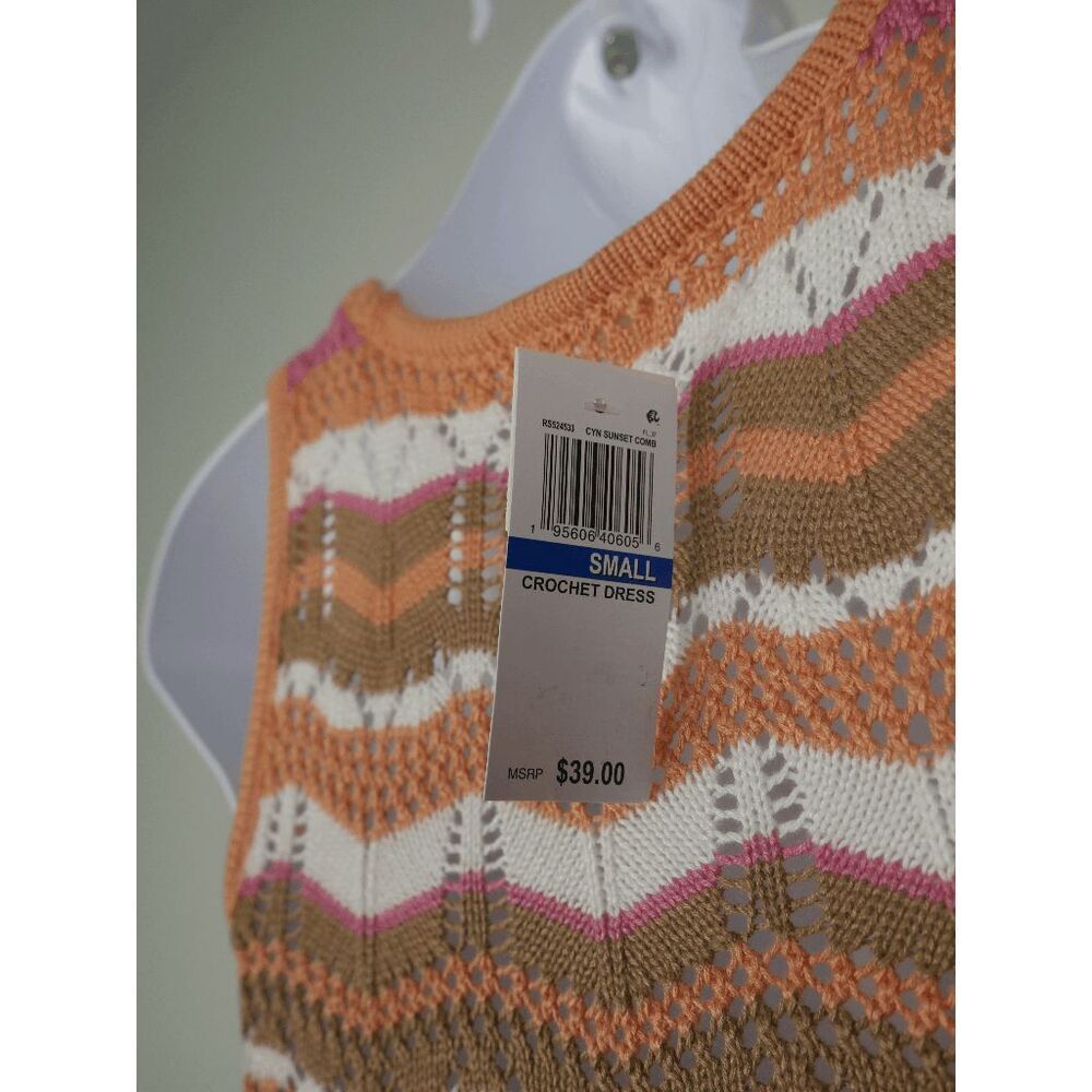 ULTRA FLIRT Juniors' Striped Crochet Dress Size S - Picture 6 of 11